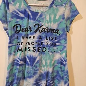 Tye Dye Karma tee shirt